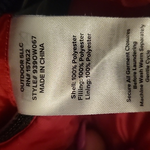 Eddie Bauer Junior Red & Black Jacket, Size: L (14/16) - Picture 13 of 14